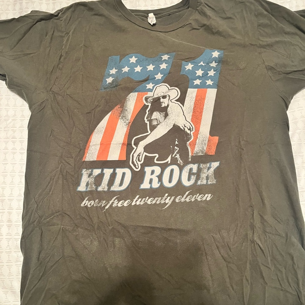 2011 vintage kid rock concert tshirt